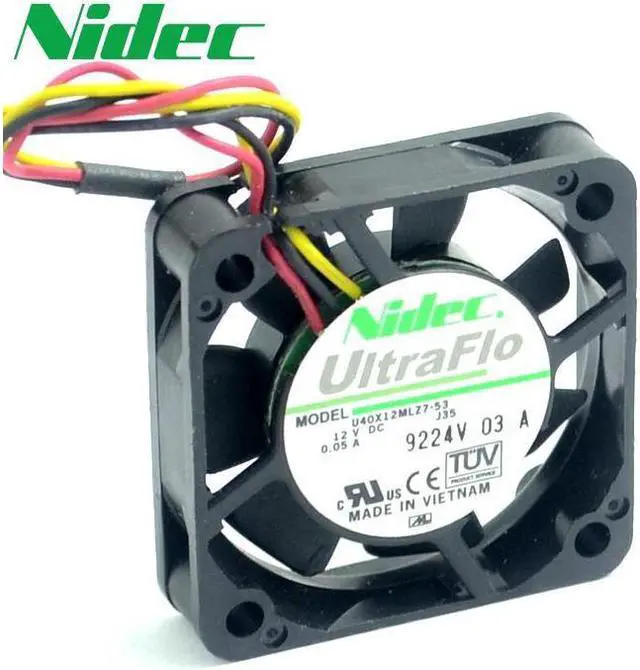 Main image of Nidec   Original U40X12MLZ7-53 4010 4cm 12V 0.05A  quiet fan  40*40*10mm