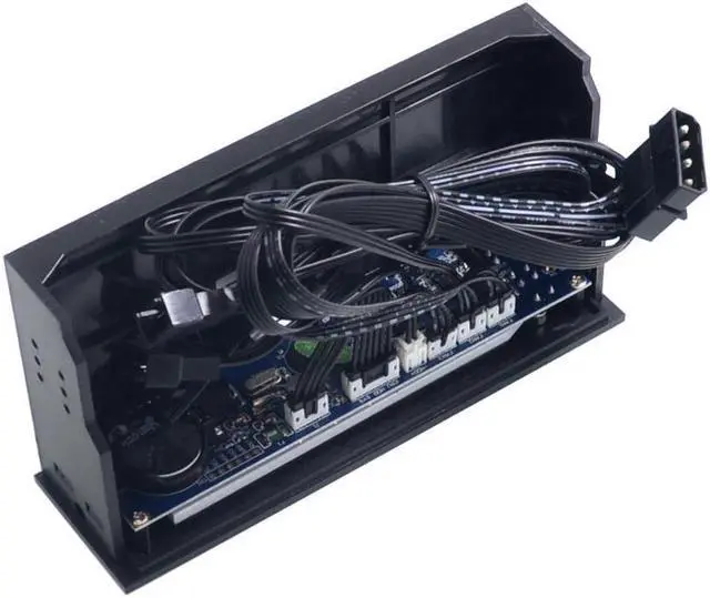 Alt view image 3 of 5 - 5.25 inch 12V PC Computer Fan Controller 3 Fan Speed Controller Temperature Sensor LCD Digital Display Front Panel for PC
