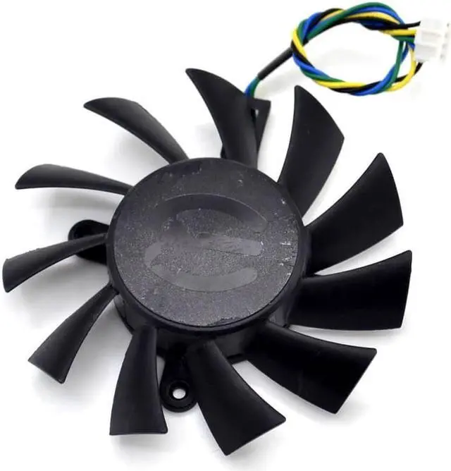 Alt view image 2 of 4 - New GTX460 550TI Four -pin video card cooling fan smart thermostat DASA0815R2U DC12V 0.60A 75mm diameter