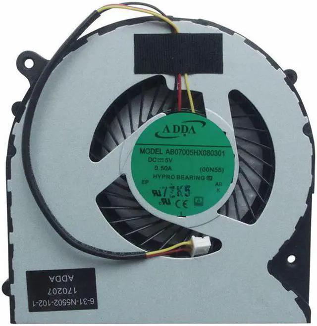 Alt view image 2 of 3 - New CPU Cooling Fan for Machenike F57 F57-D1 D57-D2 F57-D3 F57-D5R N550RC FH22 DFS551205WQ0T For Clevo W350DW M510D1 FH22
