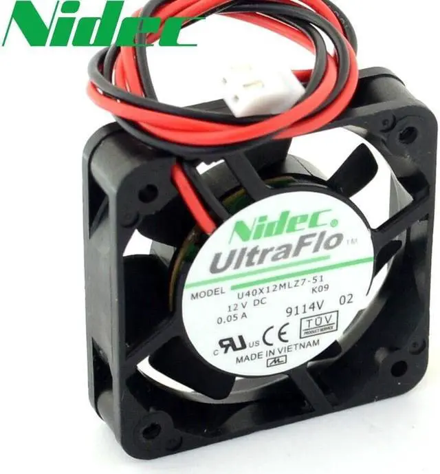 Main image of 4010 U40X12MLZ7-51 Cooling Fan with DC12V 0.05A 40*40*10MM 2-Lines