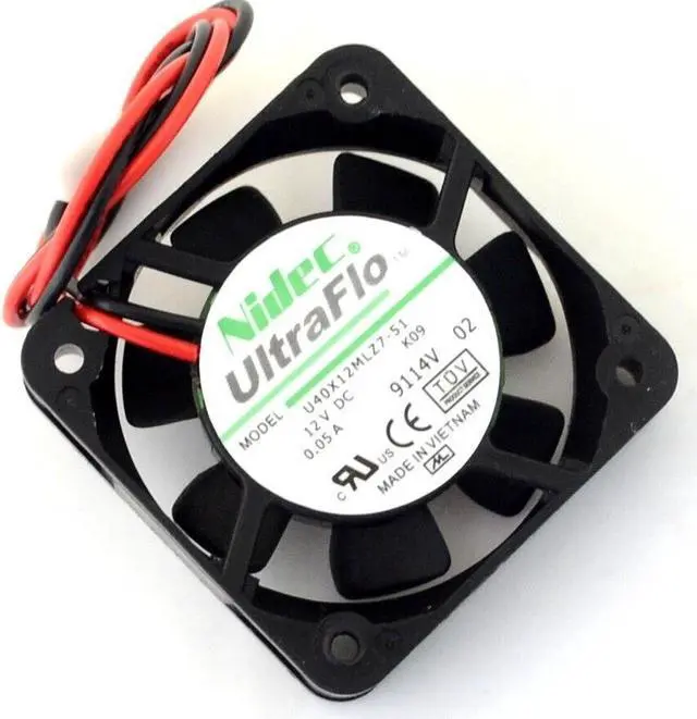 Alt view image 5 of 6 - 4010 U40X12MLZ7-51 Cooling Fan with DC12V 0.05A 40*40*10MM 2-Lines