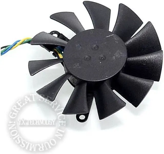 Alt view image 2 of 4 - video card fanNew MGT6012LR MGT6012XR MGT60YR 42*42*42mm Pitch 4P graphics card fan 12V 0.23A 55mm diameter