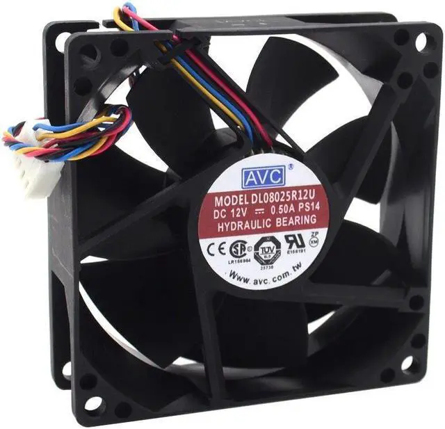 Main image of AVC orginal 8025 8CM wind capacity 12V 0.5A DL08025R12U PWM intelligent fan speed control 80*80*25mm 10pcs\/lot