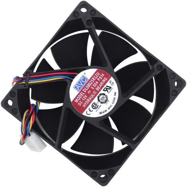 Alt view image 5 of 6 - AVC orginal 8025 8CM wind capacity 12V 0.5A DL08025R12U PWM intelligent fan speed control 80*80*25mm 10pcs\/lot