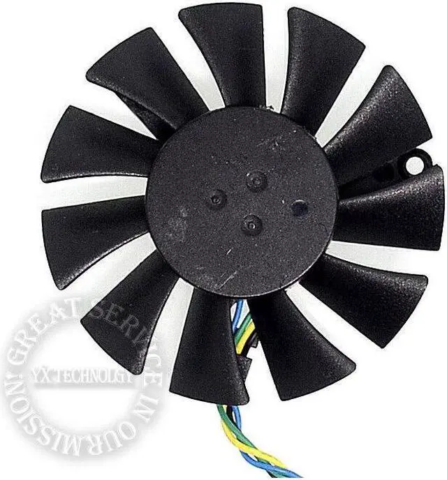 Alt view image 4 of 4 - video card fanNew MGT6012LR MGT6012XR MGT60YR 42*42*42mm Pitch 4P graphics card fan 12V 0.23A 55mm diameter