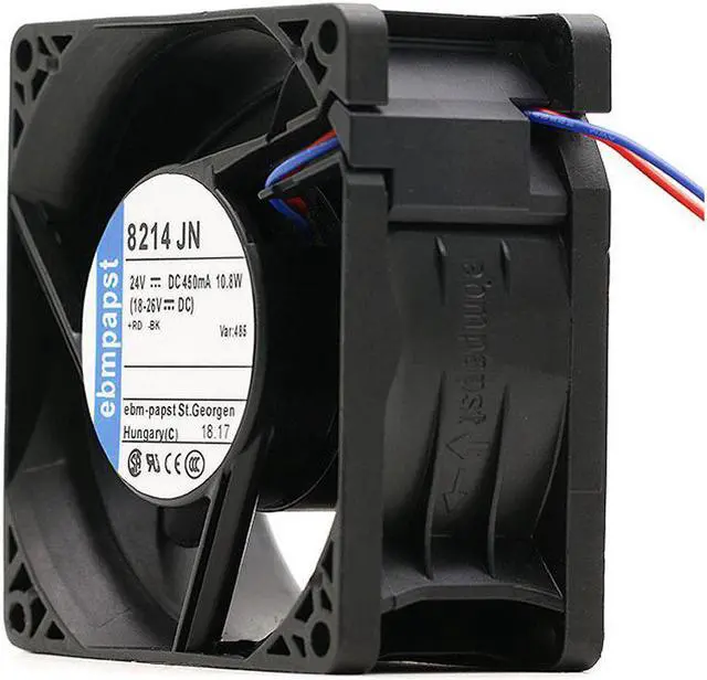 Alt view image 3 of 4 - 1pcs  DC 24V 10.8W 0.45A 8214JN Inverter Cooling Fan 8038 8CM 80*80*38mm 2 Wires