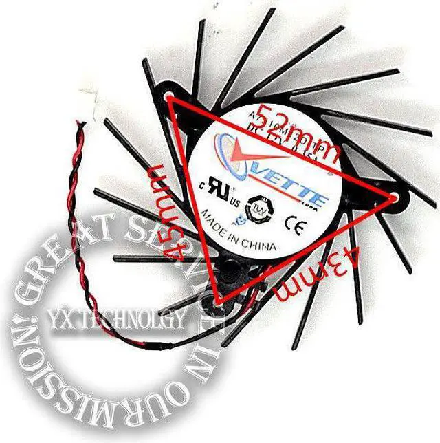 Main image of video card fanNew 3870 Graphics card fan A7510M12D (TP) 12V 0.35A Dual ball bearing 72mm diameter