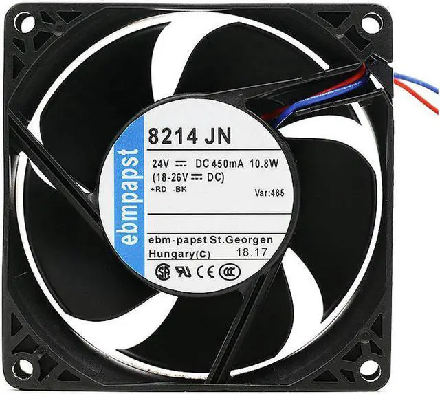 Main image of 1pcs  DC 24V 10.8W 0.45A 8214JN Inverter Cooling Fan 8038 8CM 80*80*38mm 2 Wires