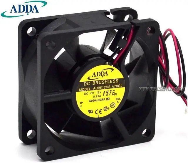 Main image of ADDA   Original  AD0612HB-A70GL 6CM 6025 dual ball bearing cooling fan 12V 0.23A 2 line