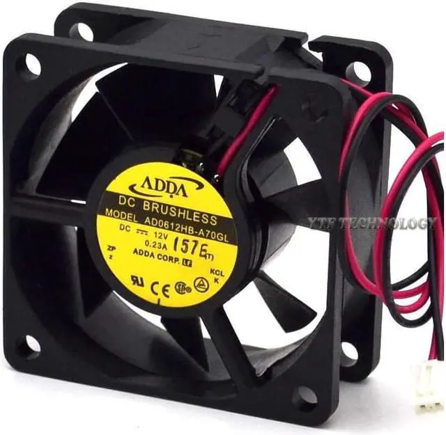 Alt view image 2 of 6 - ADDA   Original  AD0612HB-A70GL 6CM 6025 dual ball bearing cooling fan 12V 0.23A 2 line