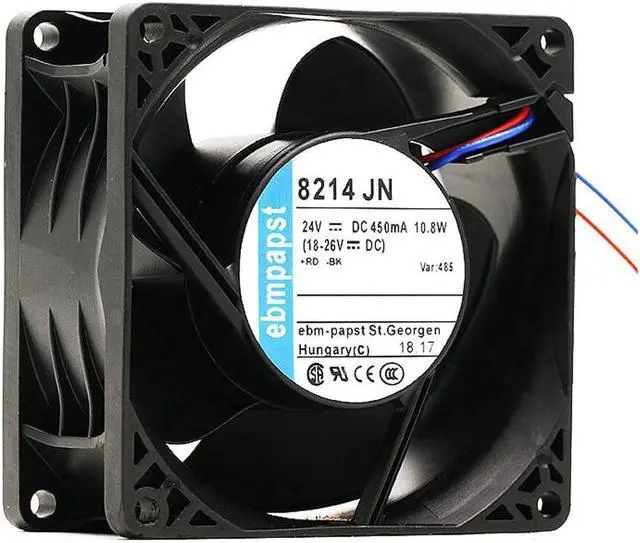 Alt view image 2 of 4 - 1pcs  DC 24V 10.8W 0.45A 8214JN Inverter Cooling Fan 8038 8CM 80*80*38mm 2 Wires
