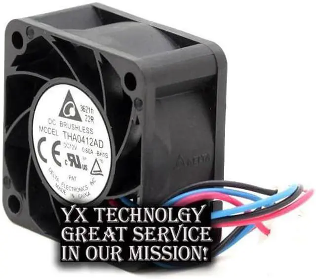 Alt view image 6 of 6 - Delta New THA0412AD 4cm 4020 12v 0.60A fan dual ball wind capacity for  40*40*20mm