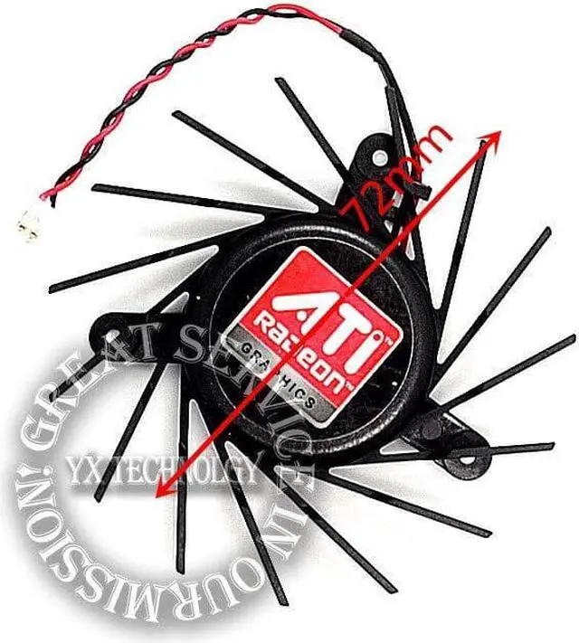 Alt view image 4 of 4 - video card fanNew 3870 Graphics card fan A7510M12D (TP) 12V 0.35A Dual ball bearing 72mm diameter