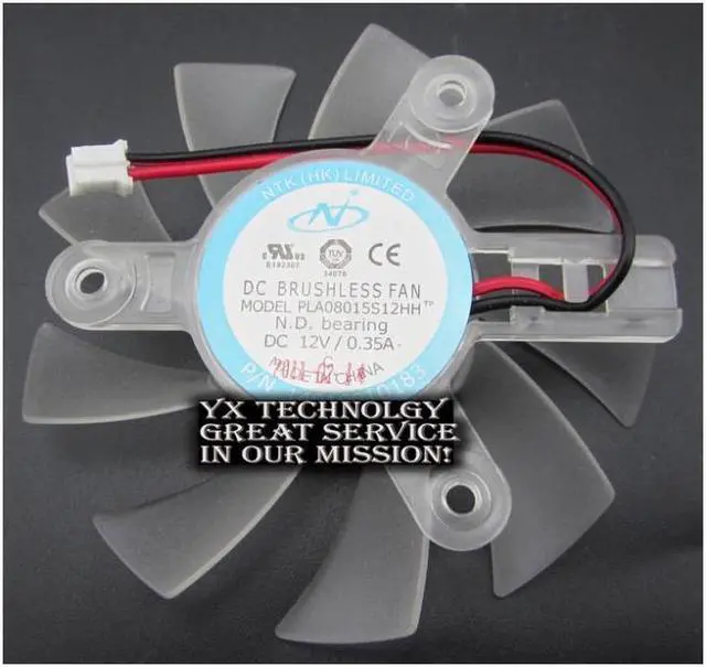 Alt view image 3 of 3 - video card fanNew Graphics card fan PLA08015S12HH 12V 0.35A 75mm diameter