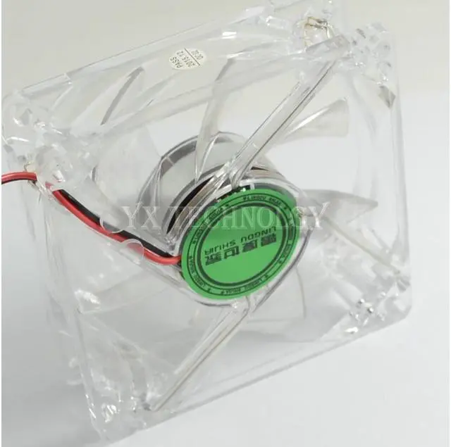 Alt view image 5 of 5 - 8025 GDT Green Red Bule Four color LED PC Computer Case Brushless Cooling Fan 80mm 8080x25mm 8025S DC 12V 4Pin Cooler