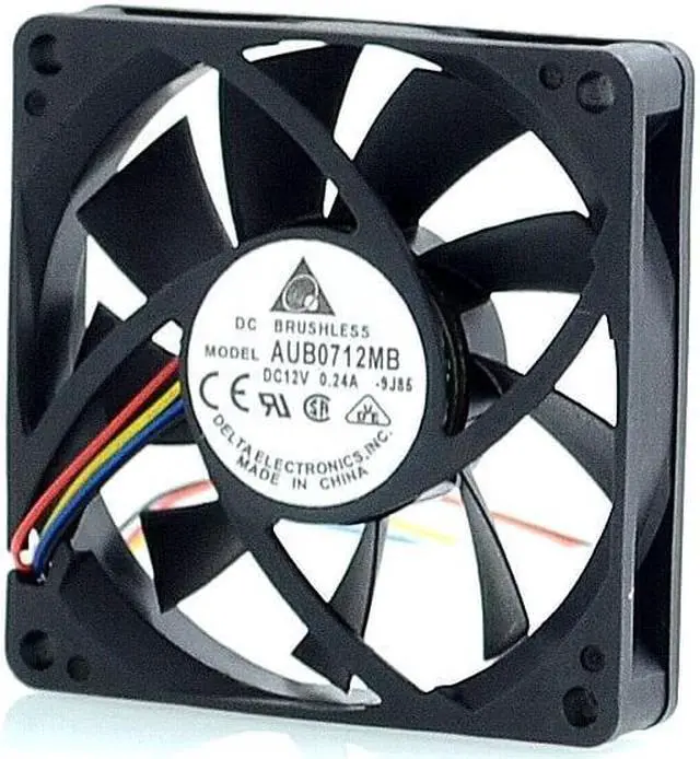 Alt view image 2 of 6 - 2pcs fan Original AUB0712MB 7015 12V 0.24A 7cm 4 -pin PWM  CPU cooling fan for Delta 70*70*15mm