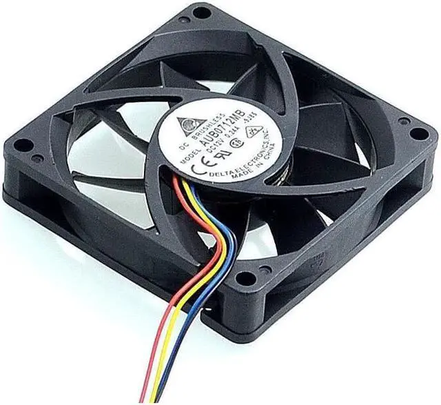 Alt view image 5 of 6 - 2pcs fan Original AUB0712MB 7015 12V 0.24A 7cm 4 -pin PWM  CPU cooling fan for Delta 70*70*15mm