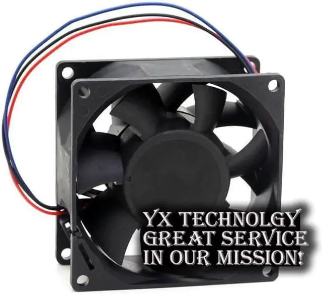 Alt view image 2 of 3 - Delta 80*80*38mm  FFB0824SHE-ROO 8038 8CM 24V inverter 0.51A  3wire cooling fan  for