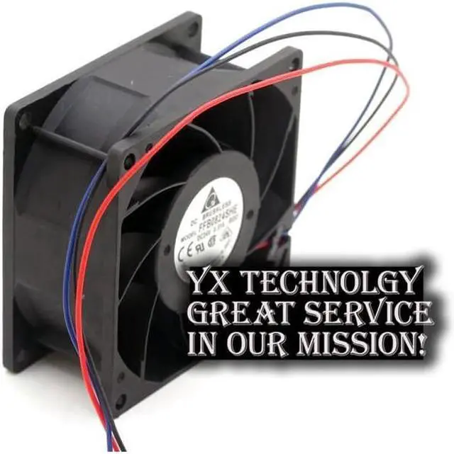 Alt view image 3 of 3 - Delta 80*80*38mm  FFB0824SHE-ROO 8038 8CM 24V inverter 0.51A  3wire cooling fan  for