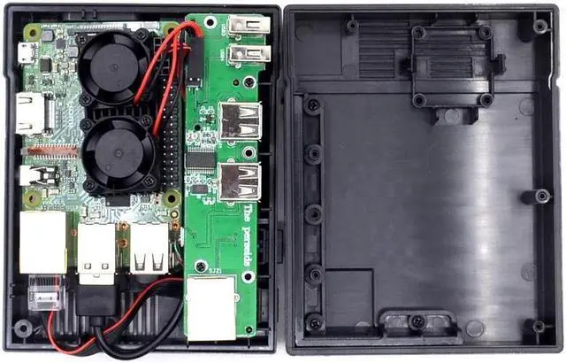 Alt view image 6 of 6 - High quality dual fan cooling kit with copper For Raspberry Pi 3  2 Model BB+ NESPi Retroflag