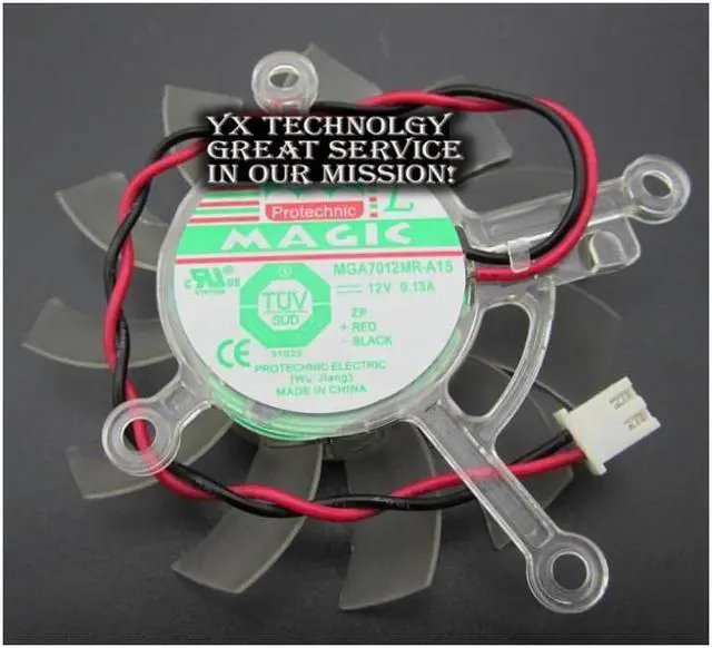 Alt view image 3 of 4 - video card fanNew 8600GT9500GT 9600GT Graphics card cooling fan MGA7012MR-A15 12V 0.13A Diameter 6.5cm