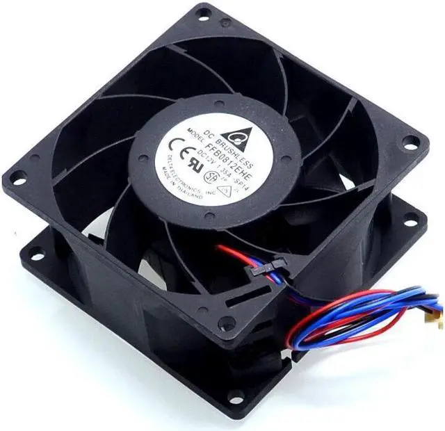 Alt view image 5 of 6 - Delta New 8038 12V 1.35A 8 chassis fan FFB0812EHE 80*80*38mm