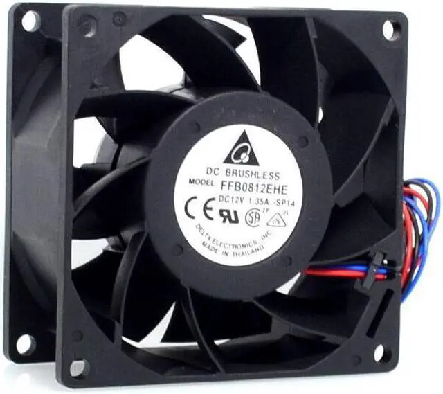 Main image of Delta New 8038 12V 1.35A 8 chassis fan FFB0812EHE 80*80*38mm