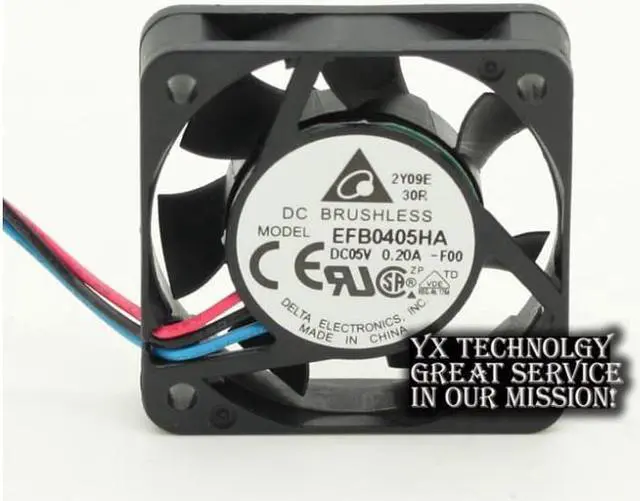 Alt view image 2 of 6 - New original EFB0405HA 4010 4cm 5V 0.20A three wire speed cooling fan for Delta 40*40*10mm