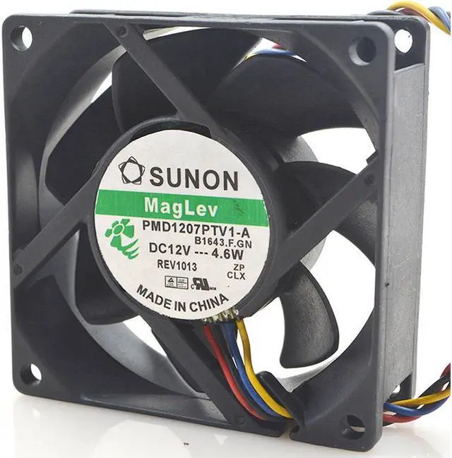 Alt view image 4 of 4 - 1pcs PMD1207PTV1-A 7025 7CM 70x70x25mm magnetic levitation maintenance bearing large air volume fan  12V 4.6W