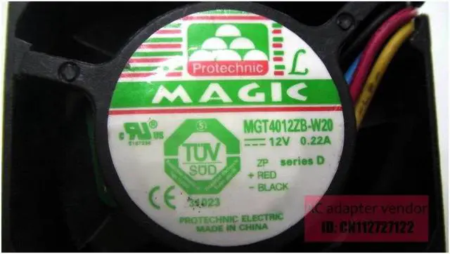 Alt view image 5 of 5 - Taiwan magic 12V 0.22A MGT4012ZB-W20 4020 4 lines 4cm double ball bearing cooling fan