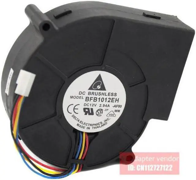 Alt view image 2 of 5 - DELTA 9733 12V 2.94A 3 wire Blower BFB1012EH cooling fan