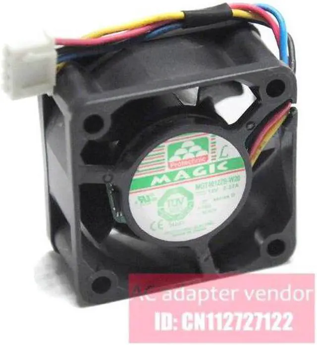 Alt view image 2 of 5 - Taiwan magic 12V 0.22A MGT4012ZB-W20 4020 4 lines 4cm double ball bearing cooling fan