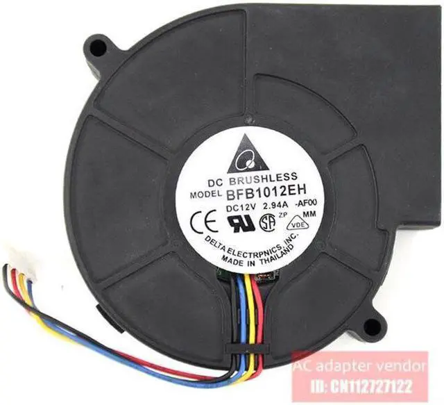 Alt view image 5 of 5 - DELTA 9733 12V 2.94A 3 wire Blower BFB1012EH cooling fan