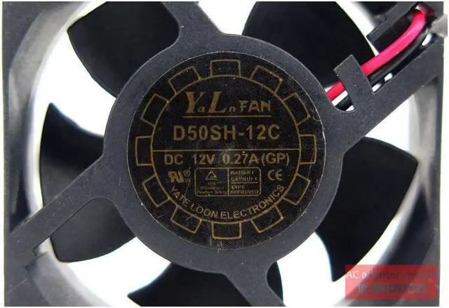 Alt view image 3 of 5 - Y.L.FAN D50SH-12C 5020 12V 0.27A 5CM\/CM cooling fan