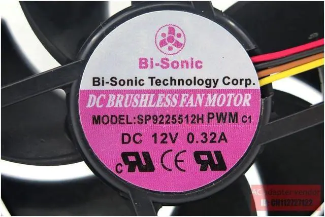 Alt view image 6 of 6 - BI-SONIC 9025 SP922512H PWM 12V 0.32A 2 wire 4 wire cooling fan