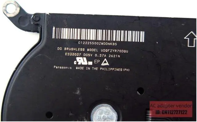 Alt view image 5 of 5 - New FOR Apple MACBOOK AIR A1369 A1466 13 inch laptop fan