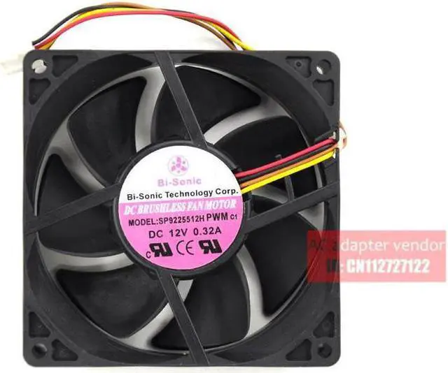 Alt view image 4 of 6 - BI-SONIC 9025 SP922512H PWM 12V 0.32A 2 wire 4 wire cooling fan