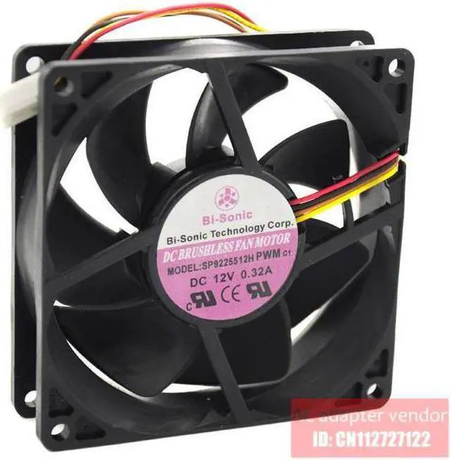 Alt view image 2 of 6 - BI-SONIC 9025 SP922512H PWM 12V 0.32A 2 wire 4 wire cooling fan