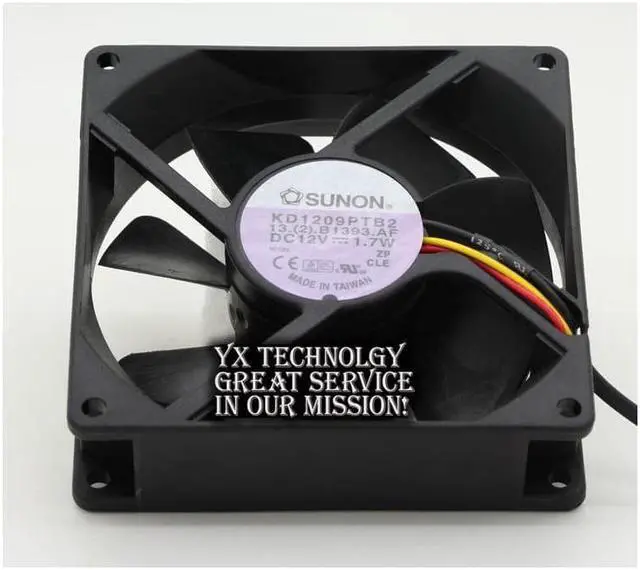 Alt view image 5 of 6 - SUNON New KD1209PTB2 9CM 9025 12V 1.7W three wire speed fan 90*90*25mm