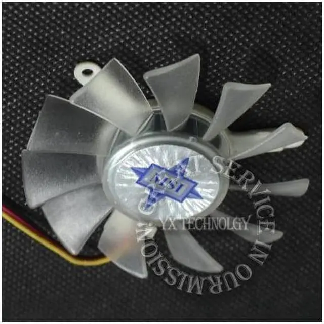 Alt view image 4 of 5 - video card fanNew Graphics card fan 55mm diameter blades 42mm pitch