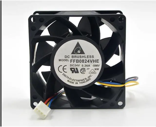 Main image of Delta New and Original FFB0824VHE 8038 24V 0.36A dual ball bearing cooling fan drive for  80*80*38mm