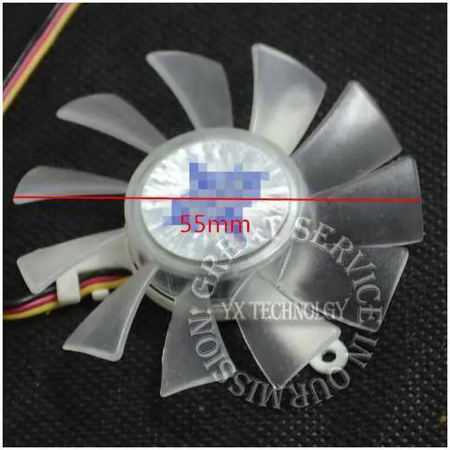 Main image of video card fanNew Graphics card fan 55mm diameter blades 42mm pitch