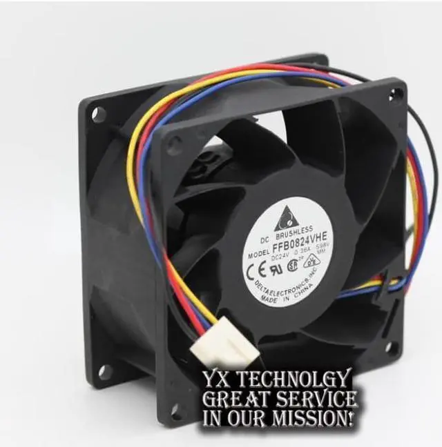 Alt view image 2 of 6 - Delta New and Original FFB0824VHE 8038 24V 0.36A dual ball bearing cooling fan drive for  80*80*38mm