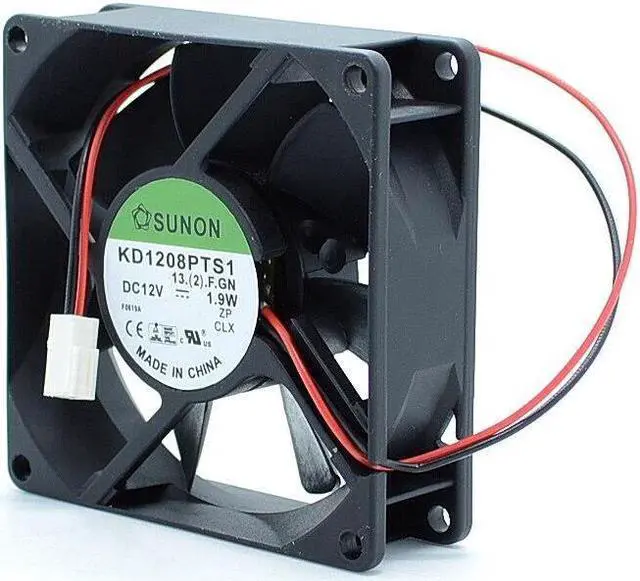 Alt view image 3 of 6 - KD1208PTS1 80*80*25mm 8025 12V 1.9W low-current power supply chassis cooling fan