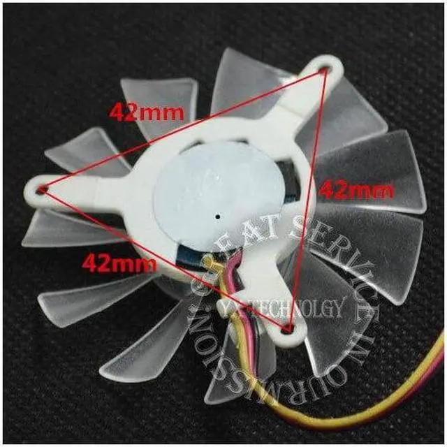 Alt view image 2 of 5 - video card fanNew Graphics card fan 55mm diameter blades 42mm pitch