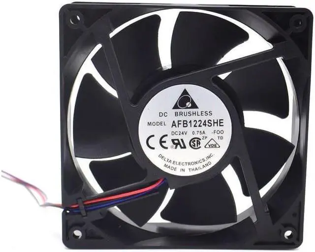 Main image of New AFB1224SHE 12038 24V 0.75A fan dual ball wind capacity inverter durable for Delta 120*120*38mm