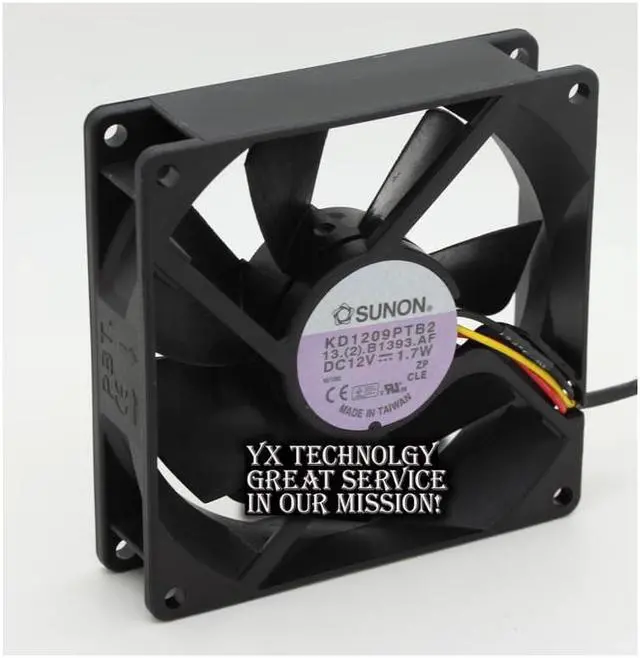 Alt view image 2 of 6 - SUNON New KD1209PTB2 9CM 9025 12V 1.7W three wire speed fan 90*90*25mm
