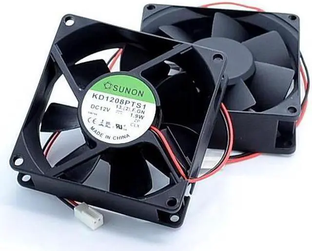 Alt view image 6 of 6 - KD1208PTS1 80*80*25mm 8025 12V 1.9W low-current power supply chassis cooling fan