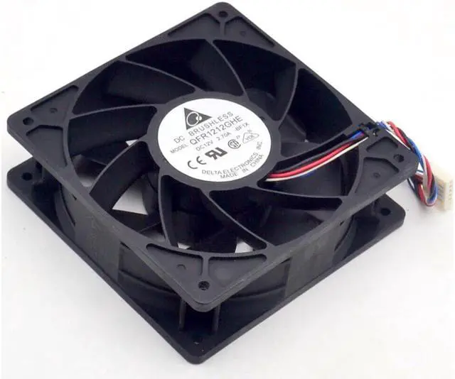 Alt view image 5 of 6 - NEW original Delta QFR1212GHE 12V 2.70A 12038 12CM  6000RPM   server fan  cooling